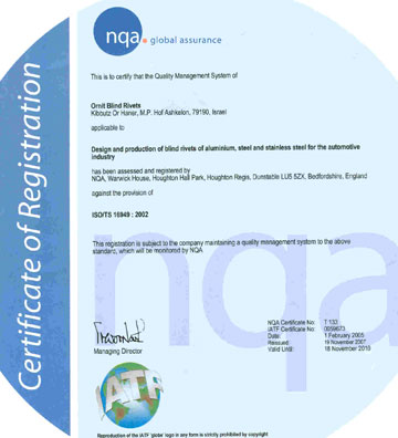 certificate iso-ts 16949
